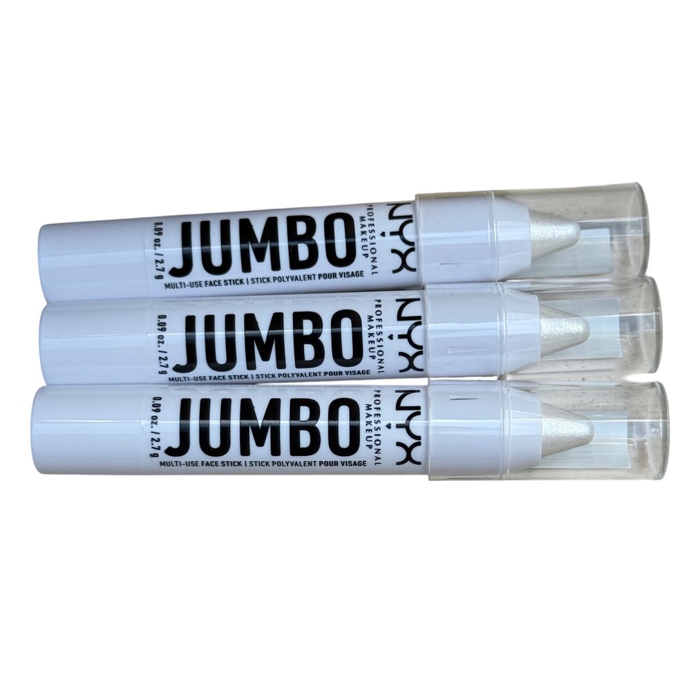 3X NYX Jumbo Multi-Use Face Stick Eyeshadow Eyeliner Highlighter -‎ White